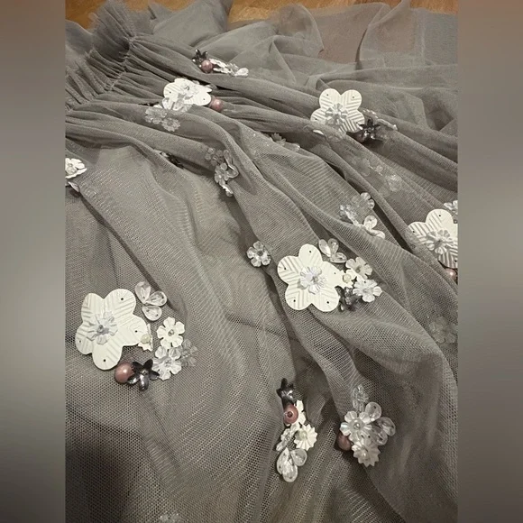 ASOS Gray Dress with White Floral Details - Picture 5 of 6